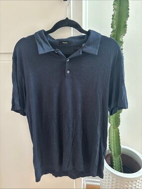 Theory Men's Dark Blue Polo Shirt